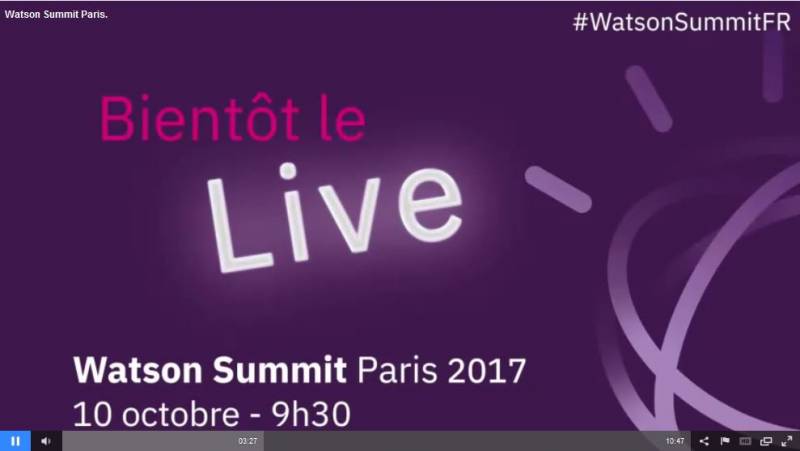 Watson Summit Paris 2017: IoT et IA, le mariage du siècle