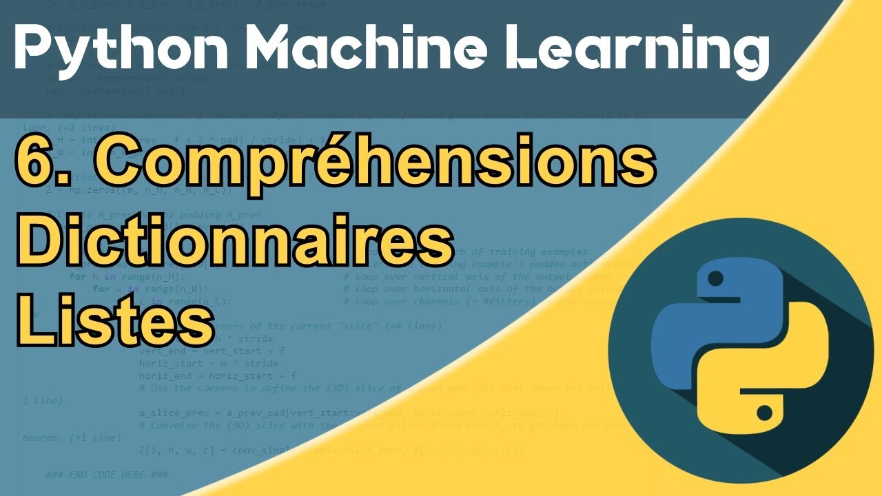 Formation Python - Machine Learning 6/30 : Listes comprehension