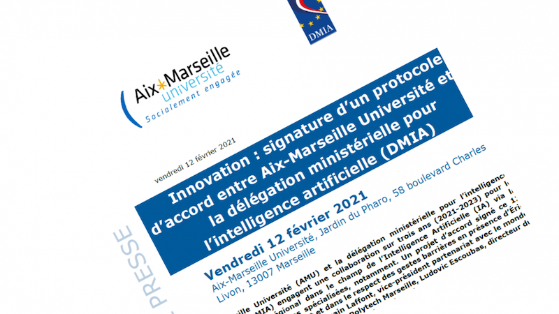 Aix-Marseille University and the ministerial delegation for artificial intelligence sign a memorandum of understanding