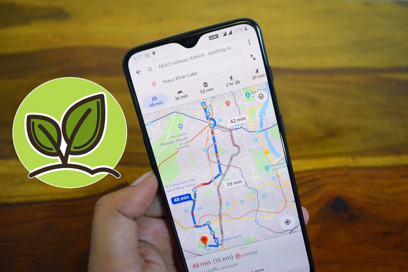 A feature will eventually display the most ecological routes on Google Maps