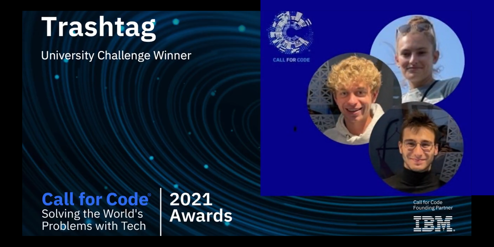 TRASHTAG, a French team from ISEP, wins the Call for Code 2021 University Challenge