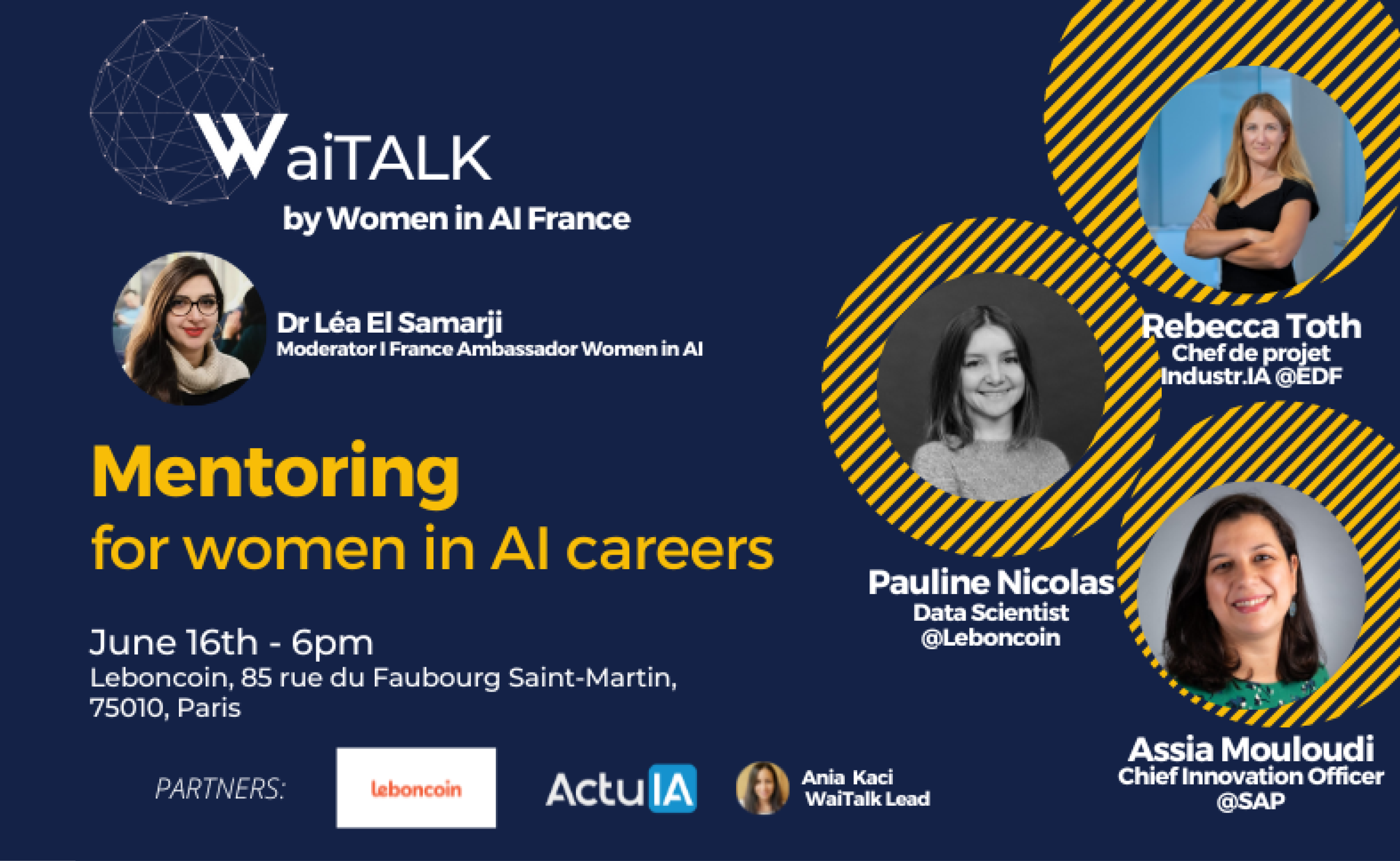 Event: the next WaiTALK will take place on June 16th in Paris