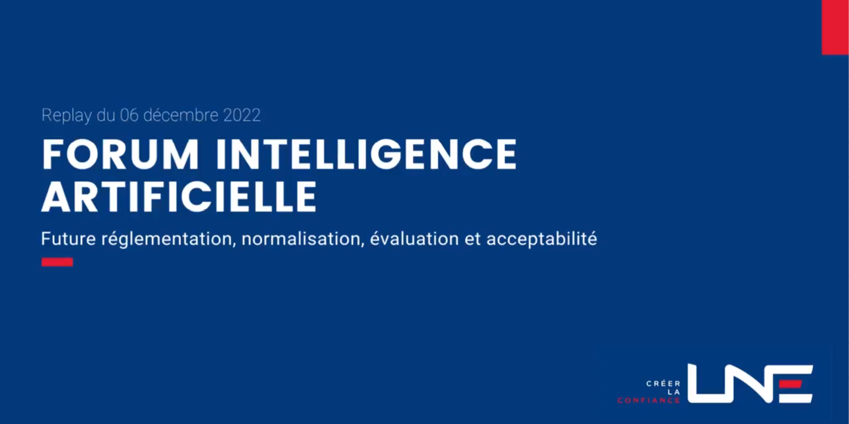 Le replay de la seconde édition du Forum sur l'intelligence artificielle du LNE est disponible