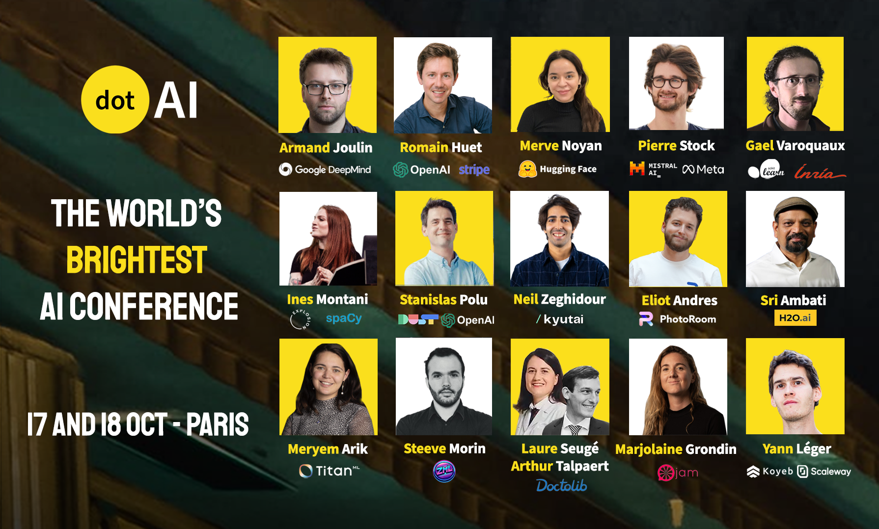 Venez rencontrer les ingénieurs pionniers de l’IA: OpenAI, Google Deepmind, et Mistral AI seront présents en exclusivité à Paris.