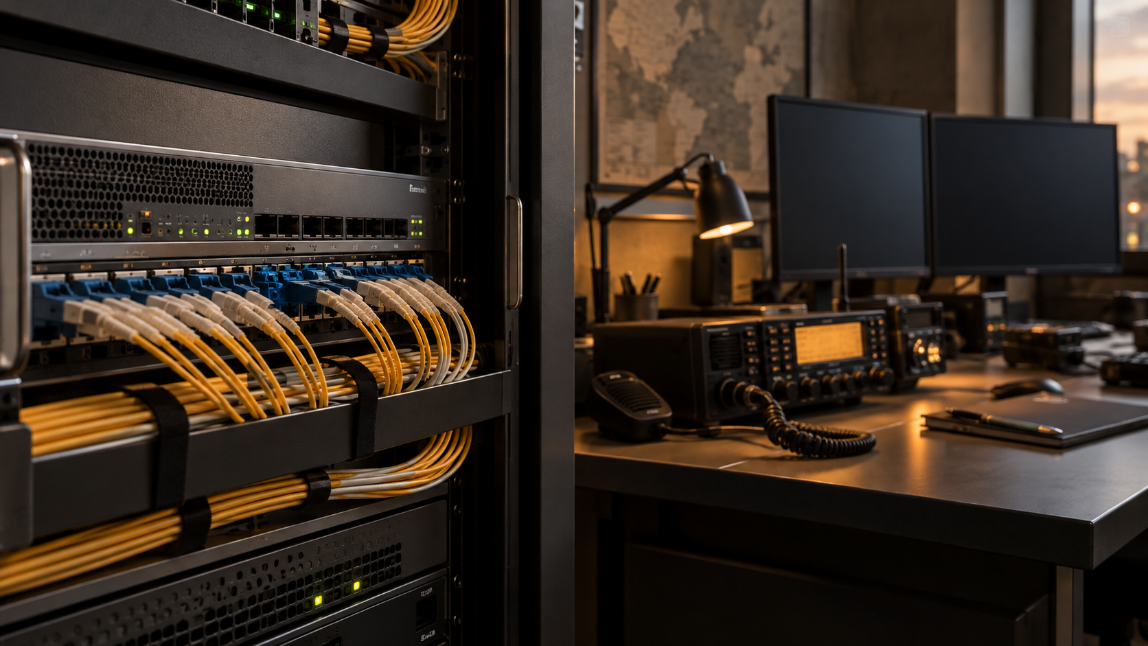Équipements de télécommunication et poste de surveillance d’un réseau informatique.