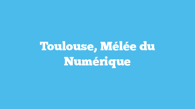 Toulouse, Mélée du Numérique