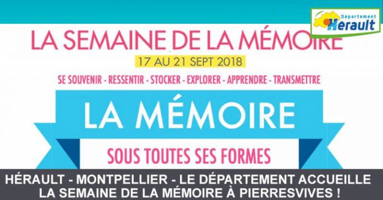 La Semaine de la Mémoire dans l’Hérault – Montpellier du 17 au 21 septembre