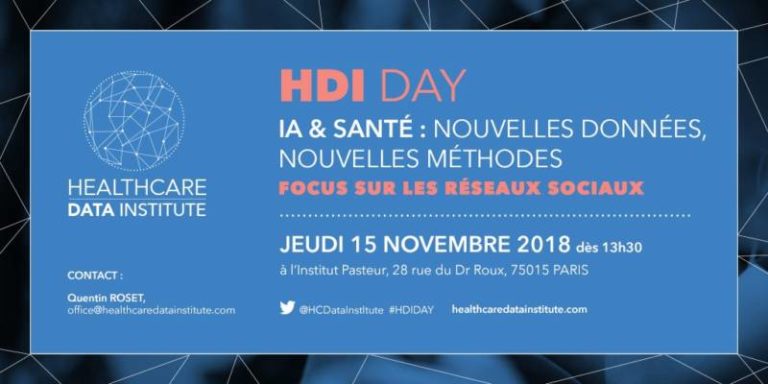 HDI Day : “IA et Santé : nouvelles données, nouvelles méthodes” le 15 novembre à Paris
