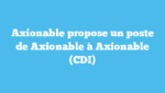 Axionable propose un poste de Axionable à Axionable (CDI)