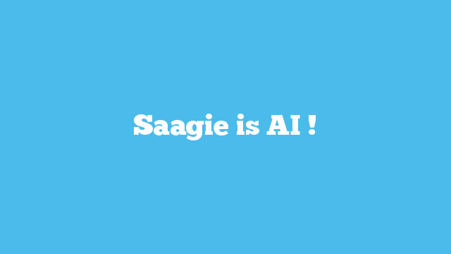 Saagie is AI !