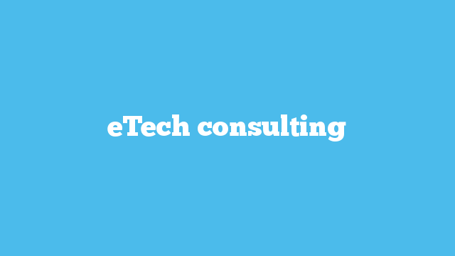 eTech consulting