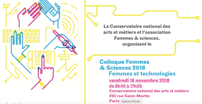 Colloque Femmes & Sciences 2018 – Femmes et technologies