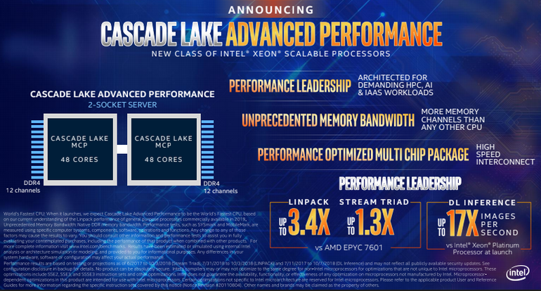 Processeurs Cascade Lake AP optimisés pour l’intelligence artificielle