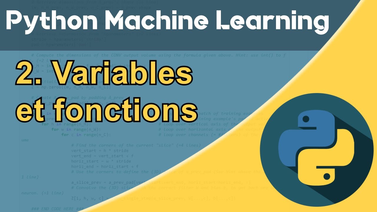 Formation Python - Machine Learning 2/30 : Les variables et fonctions ...
