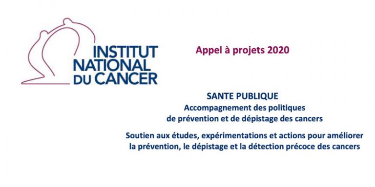 L’Institut national du cancer publie son appel à projets 2020 DEPIPREV