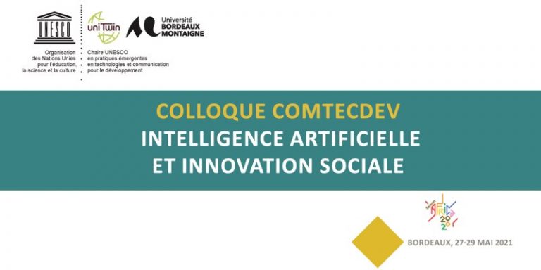Appel à communication : Colloque COMTECDEV – Intelligence artificielle et innovation sociale