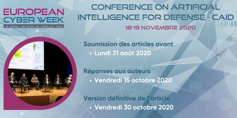 Appel à contributions pour la CAID (Conference on Artificial Intelligence for Defense) qui se tiendra à Rennes