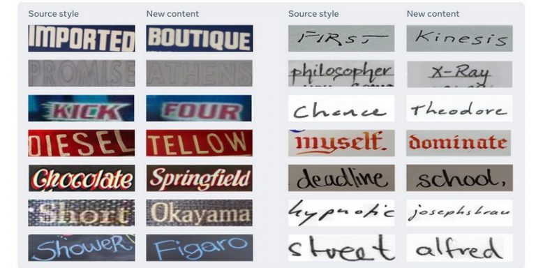 With TextStyleBrush, Facebook makes it possible to substitute texts while respecting their style in real time