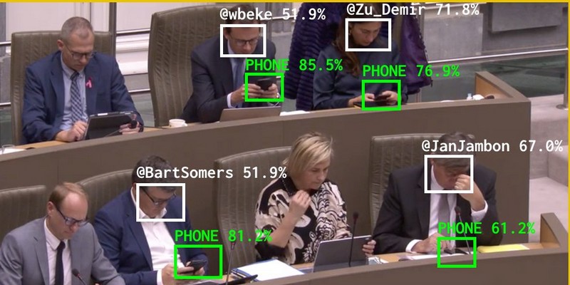 Flemish Scrollers applications reconnaissance visuelle politicien smartphone machine learning