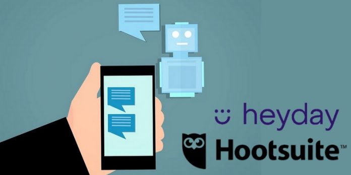 Hootsuite acquisition Heyday plateforme agent intelligence artificielle conversationnelle réseau social messagerie ligne e-commerce
