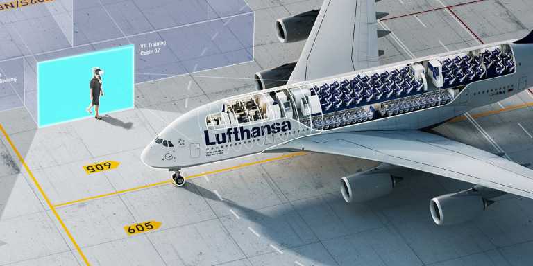 La Lufthansa s’appuie sur le logiciel « Virtual Aviation Training » de NMY pour former ses équipes de cabine
