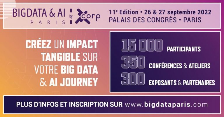 Évènement : la 11ème édition de Big Data & AI Paris se tiendra les 26 et 27 septembre 2022