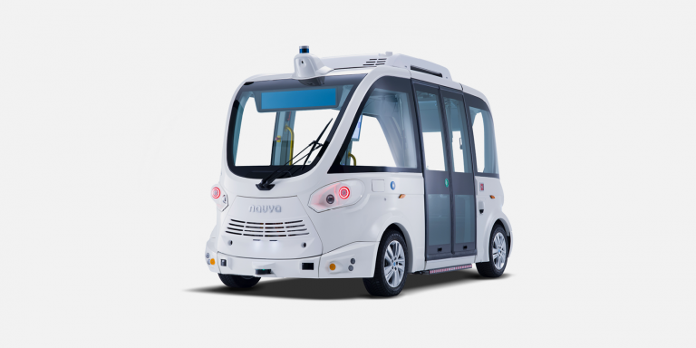 NAVYA autonomous shuttles being tested at John F. Kennedy Airport