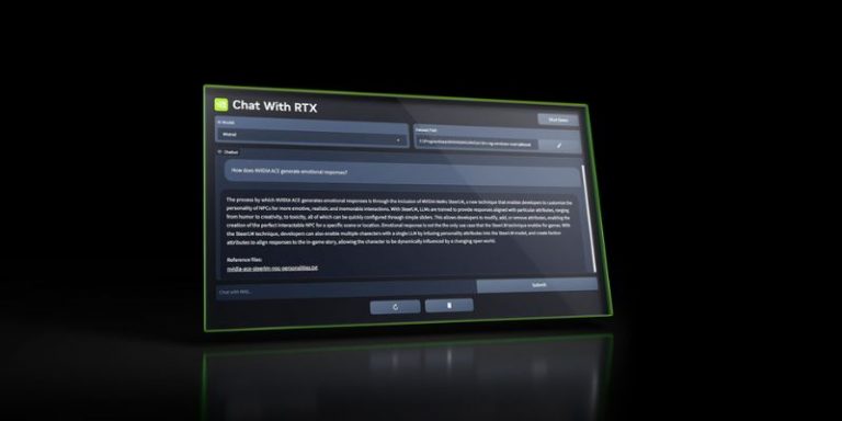 Chat with RTX, l’application de NVIDIA pour créer son propre chatbot sur PC