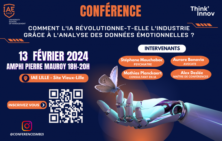 L’IAE Lille organise une conférence sur l’impact de l’IA dans l’industrie à travers l’analyse des données émotionnelles